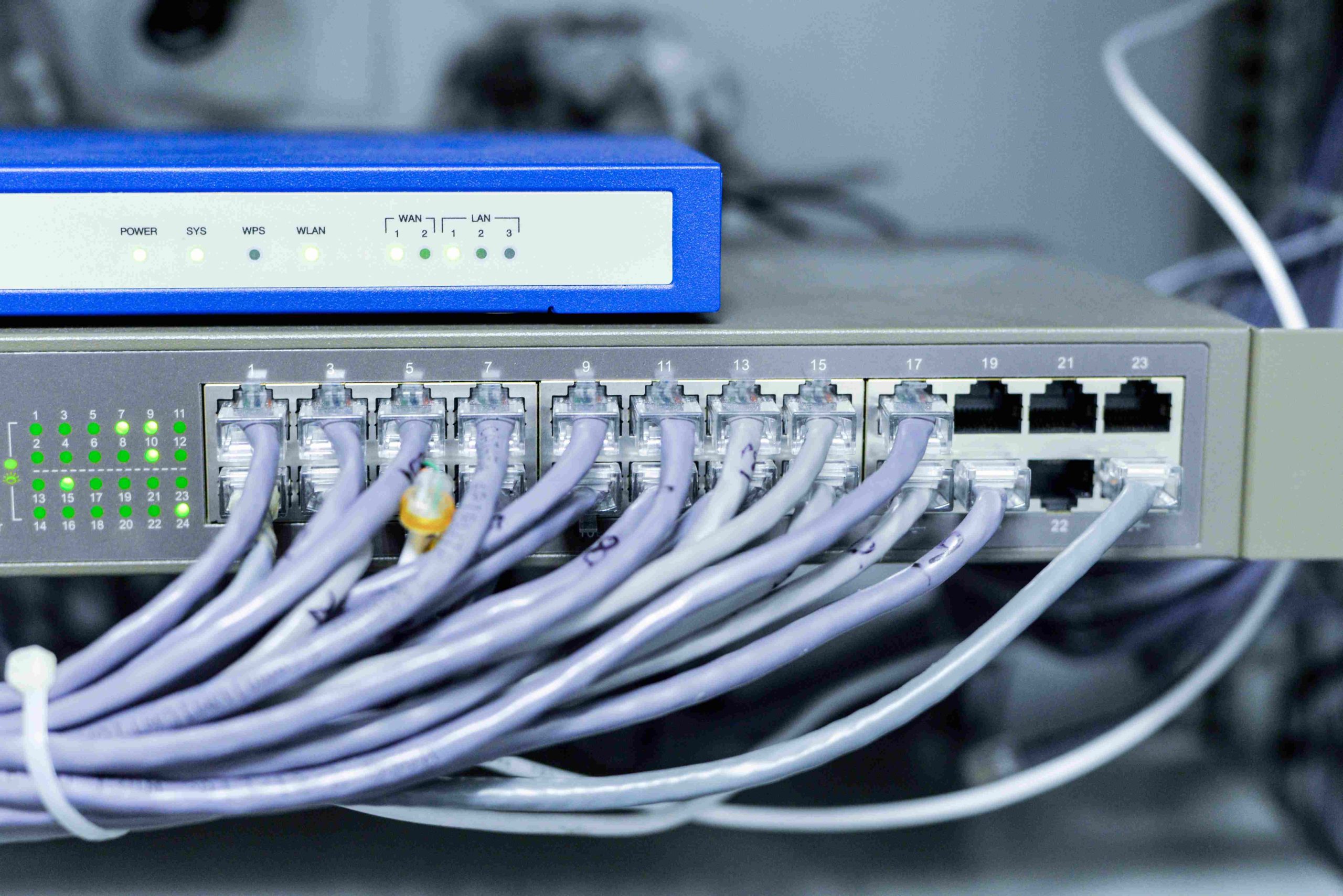 network switch with cables 2